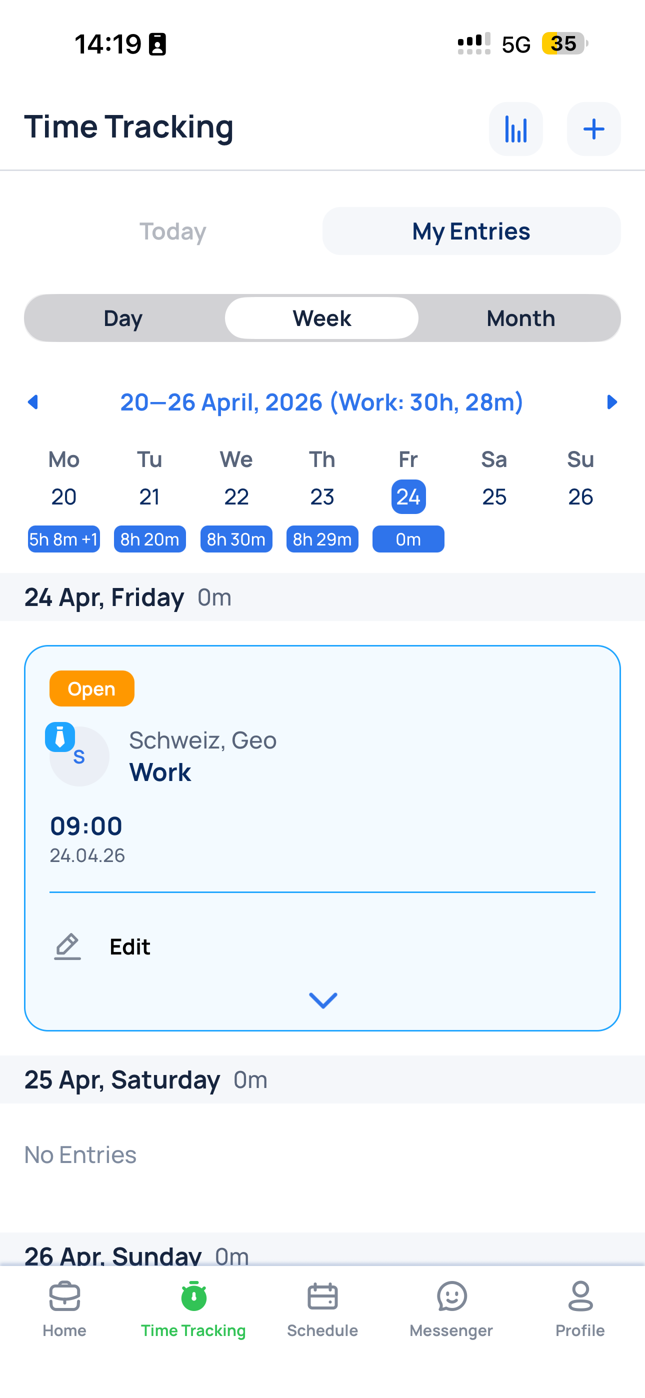 Neues Mobile-Design für My Schedule